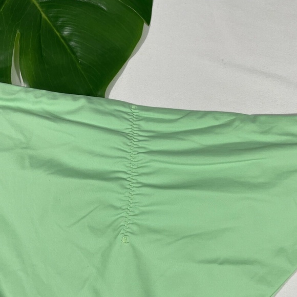 NEW BECCA [‎ Large ] Shirred Color Code Hipster Bikini Bottoms in Mint - Picture 9 of 11